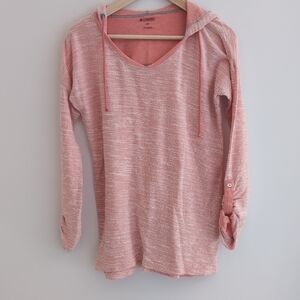 Pink Hooded Long Sleeve Top